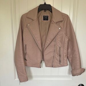 Abercrombie & Fitch Pink Leather Jacket